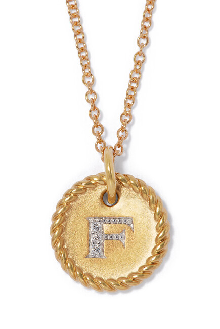 F Initial Charm Necklace